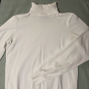 White Turtleneck Top - Cozy Classic